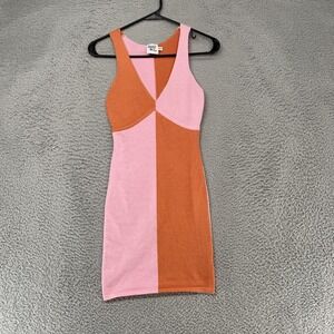 Princess Polly Dress Womens XS/S Babydoll Colorblock Knit Sienna Bodycon Mini